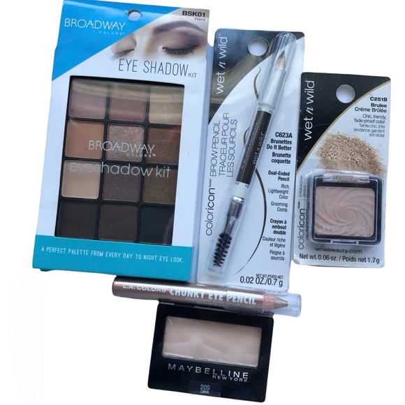 NEW Eye Brow Eyeshadow Bundle NEW Broadway Maybelline Wet Wild - Picture 10 of 10